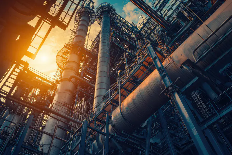 Industria tubazioni tramonto